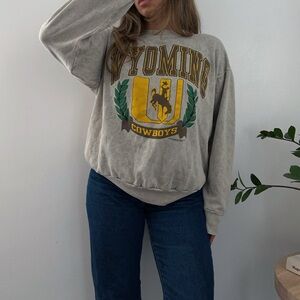 1990 Wyoming Cowboys Sweatershirt sz L